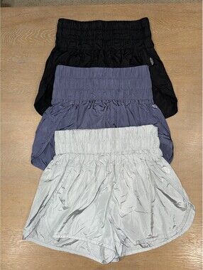 Free People Movement The Way Home Shorts SIZE SMALL Black, Blue, Gray